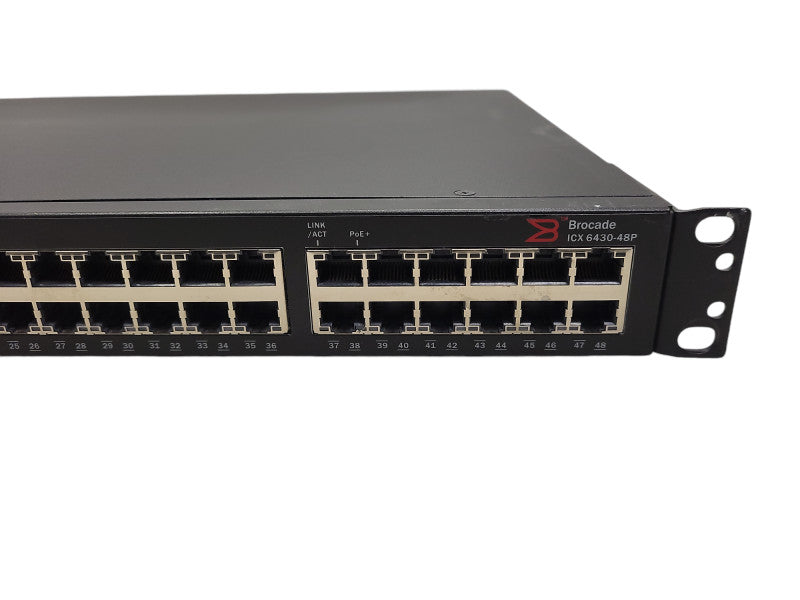 Brocade ICX 6430-48P ICX6430-48P 48x 1GbE RJ45 PoE + 4x 1GbE SFP Port 1U Swit $