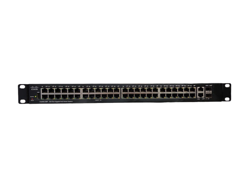 Cisco SG250-50P, 50-port Gigabit PoE Smart Switch w/ 2x SFP