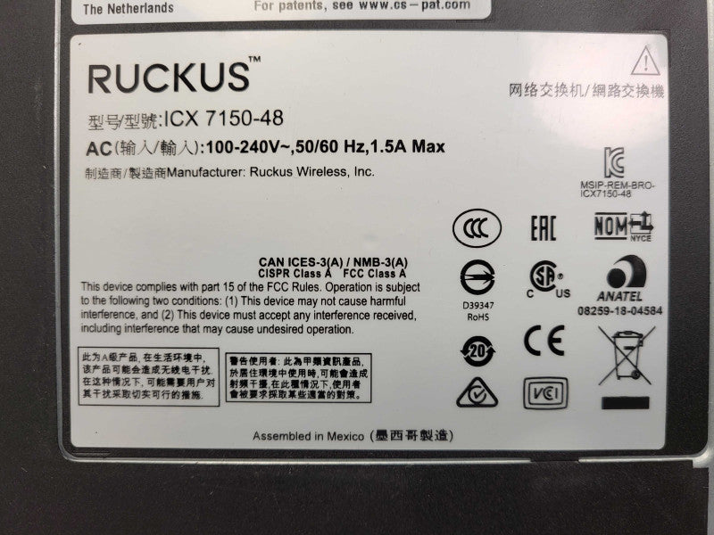 Ruckus ICX7150-48 4 X 1gb SFP 48-Port  Q$