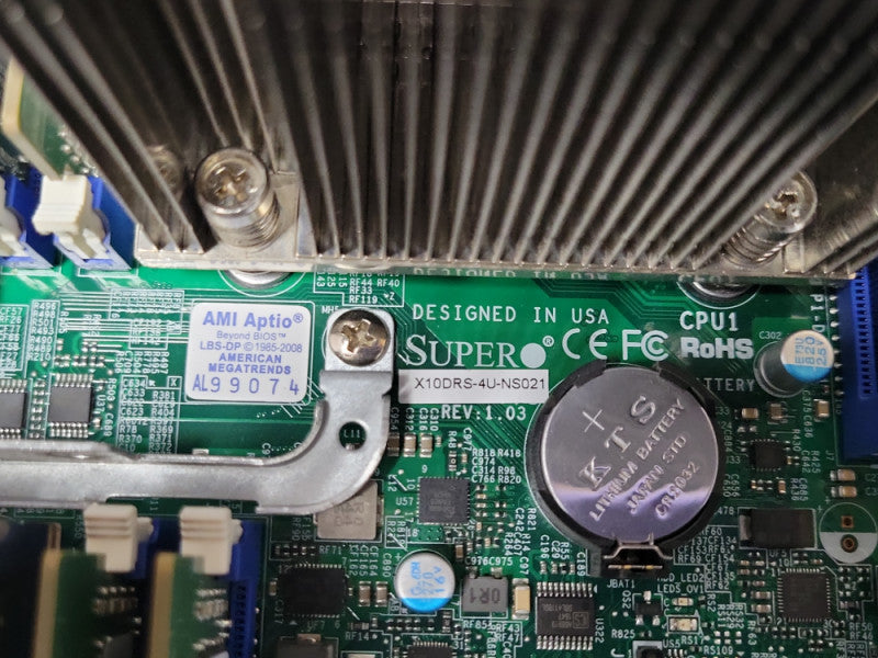 SUPER MICRO X10DRS-4U-NS021 Server Motherboard and Node Assy 48GB RAM Q_