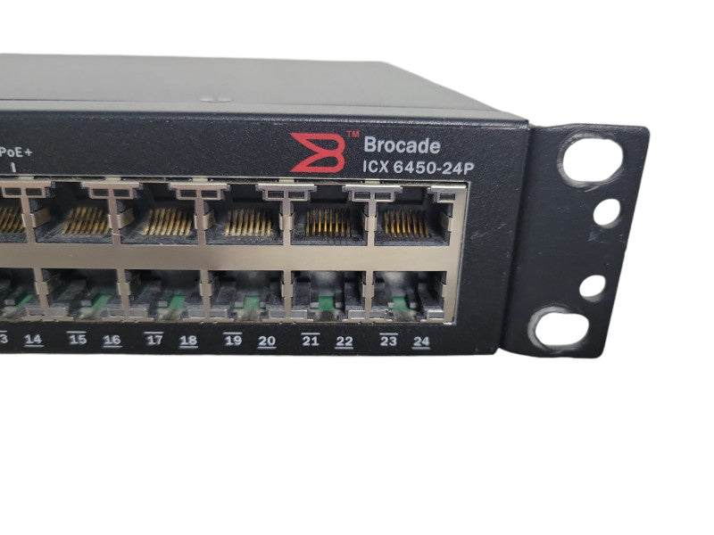 Brocade ICX 6450-24P PoE+ Gigabit Ethernet 4x1/10GbE SFP !