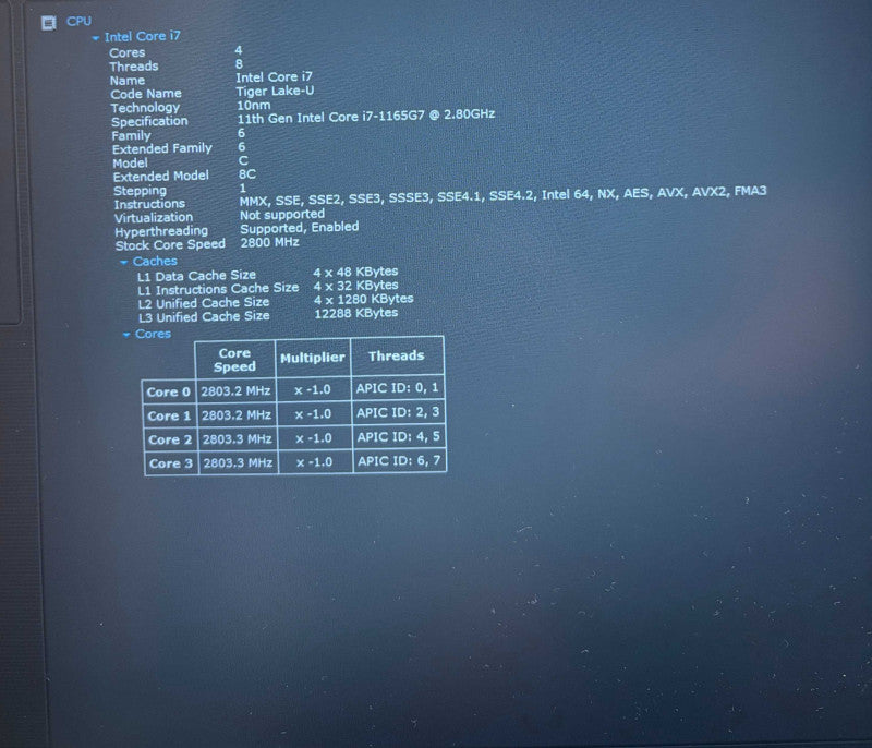 Lenovo ThinkPad E15 Intel Core i7-1165G7@2.8GHz 16GB DDR4 RAM 512GB NVMe SSD  Lap200