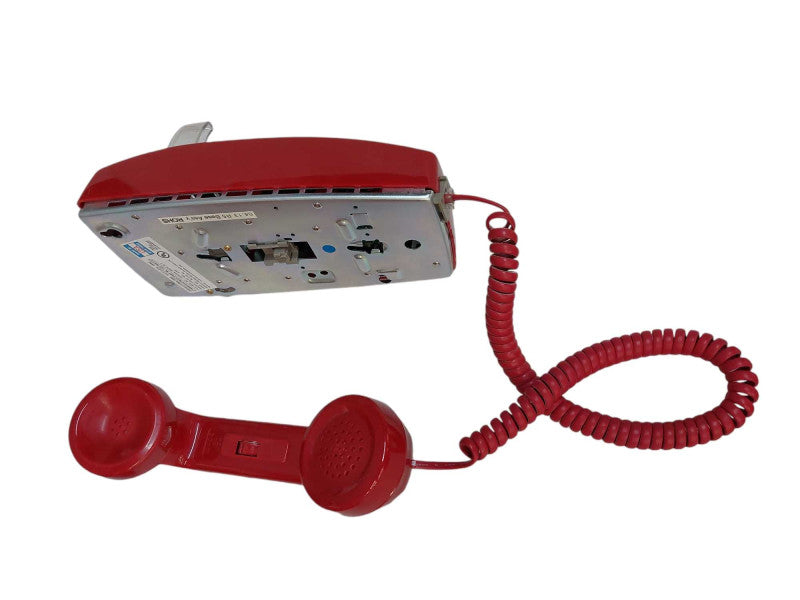 Red Cortelco Wall Phone Push Button Made in USA  =