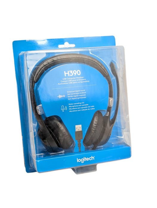 New Logitech H390 USB Computer Headset  -
