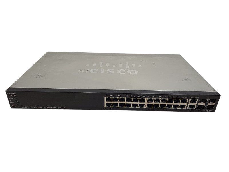 Cisco SG500-28P, 28-Port Gigabit PoE Stackable Managed Switch $