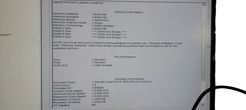Dell Optiplex 5050 SFF |250GBSSD| Intel Core i5-7600 CPU|  8GB RAM