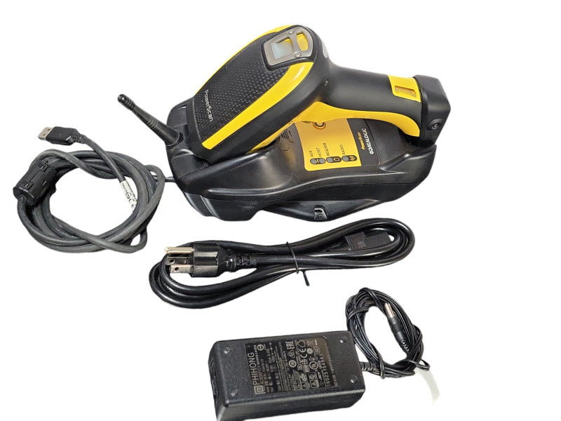 Datalogic PowerScan PM9500 with BC9030 Cradle and power adapter, READ _