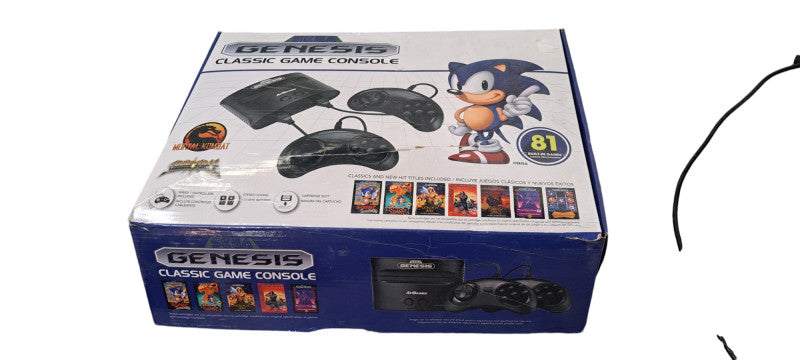 AT Games FB8280C Sega Genesis Classic Game Console System| 81 Games| READ