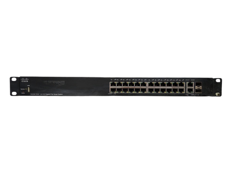 CISCO SG250-26HP-K9 24 GIGABIT PORTS + 2 SFP PORTS POE Smart Switch