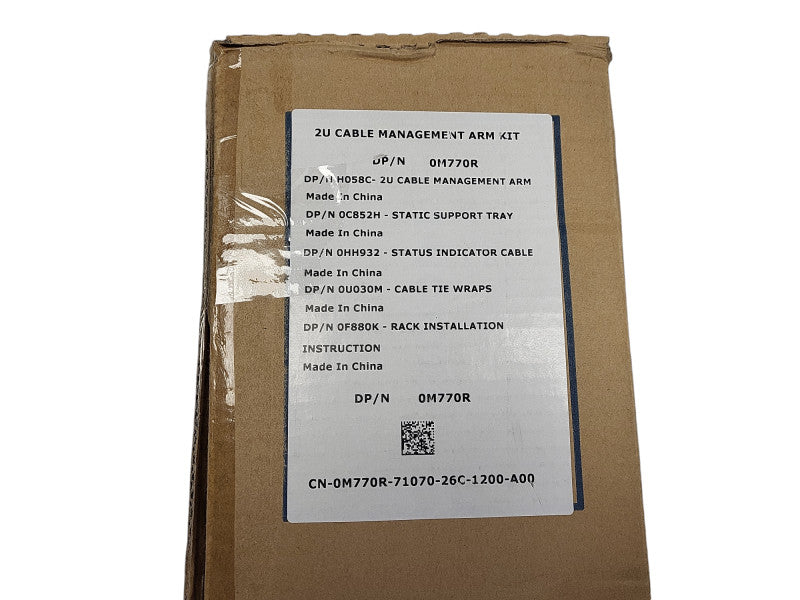 Open box 2U CABLE MANAGEMENT ARM KIT DP/N 0M770R $