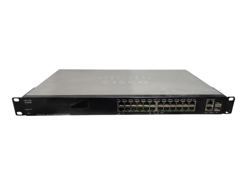 Cisco SG200-26P, 26-Port Gigabit PoE Smart Network Switch, 2x SFP