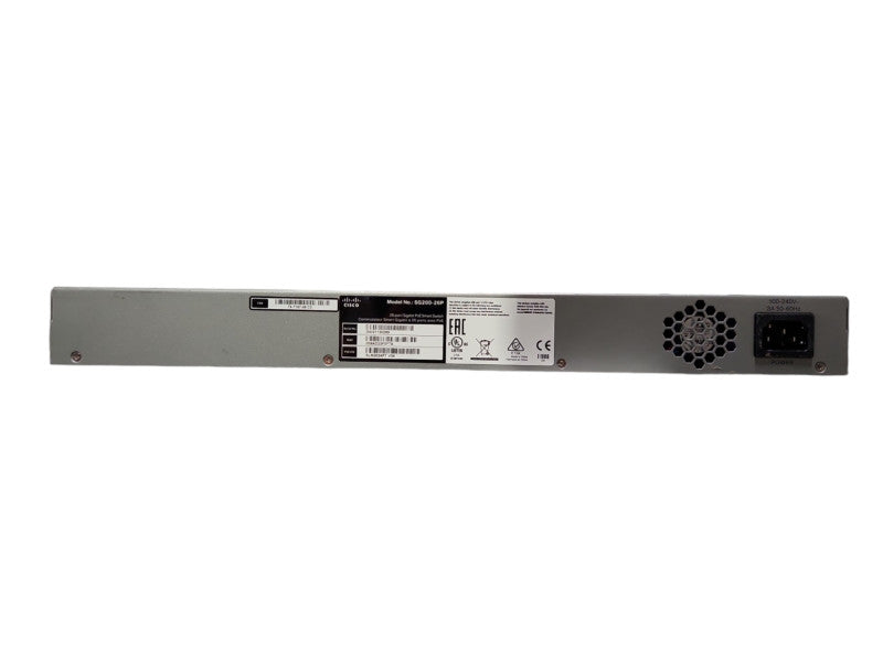 Cisco SG200-26P, 26-Port Gigabit PoE Smart Network Switch, 2x SFP