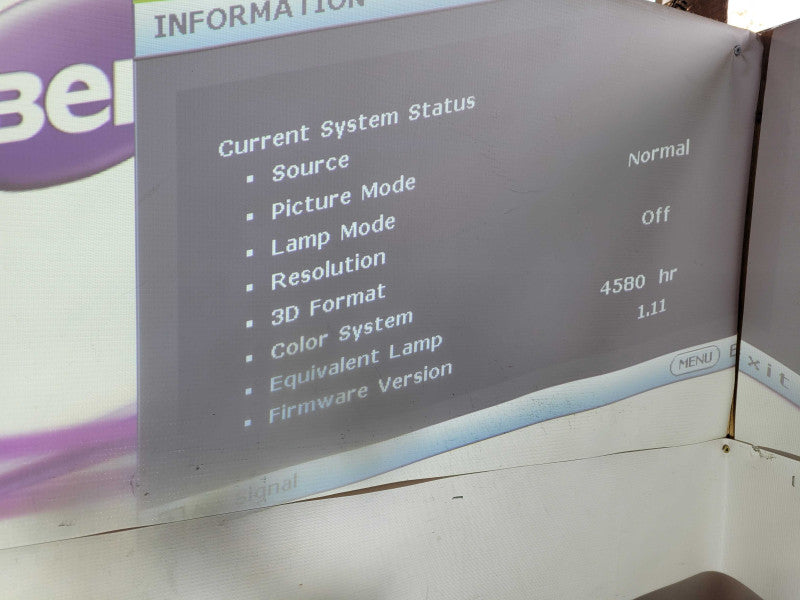 BenQ MX819ST 3000 ANSI Lumens XGA SmartEco Short Throw 3D Projector 4580 Lmp  !