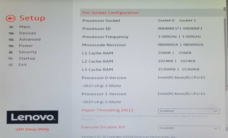 Lenovo TS P710, 2x Xeon E5-2637v4 3.5GHz, 64GB DDR4, 800GB SSD, K2200 GPU _