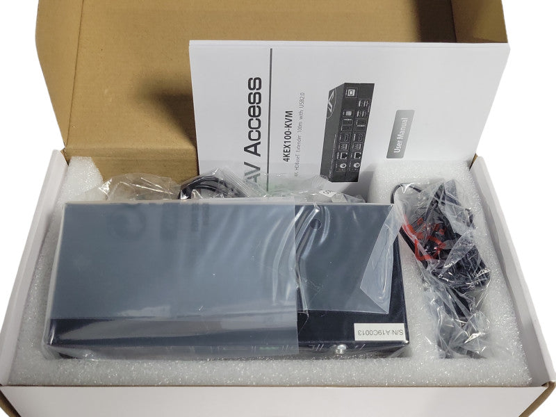 New AV Access 4KEX100-KVM 4K HDBase T Extender 100m with USB2.0 _