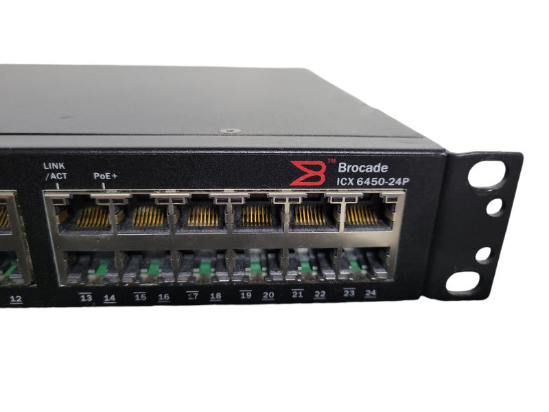 Brocade ICX 6450-24P PoE+ Gigabit Ethernet 4x1/10GbE SFP !