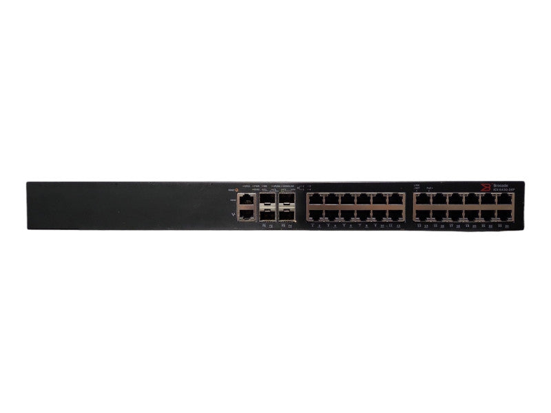 BROCADE ICX 6430-24P 24-PORT GIGABIT POE+ ETHERNET NETWORK SWITCH
