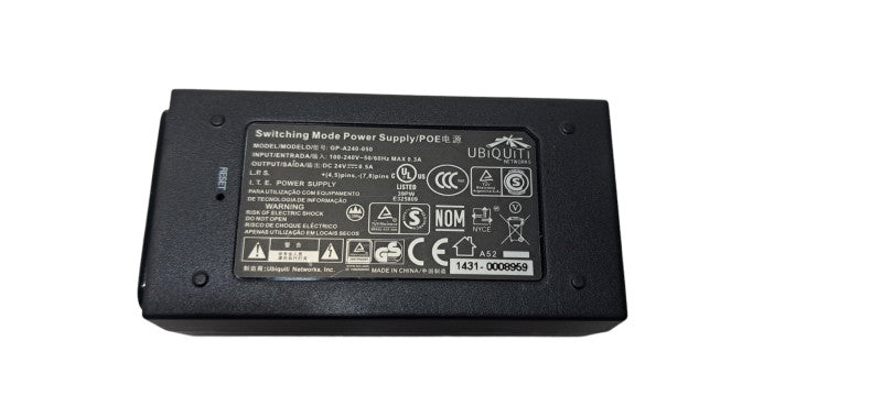 Ubiquiti 24V 0.5A Gigabit PoE Adapter Q