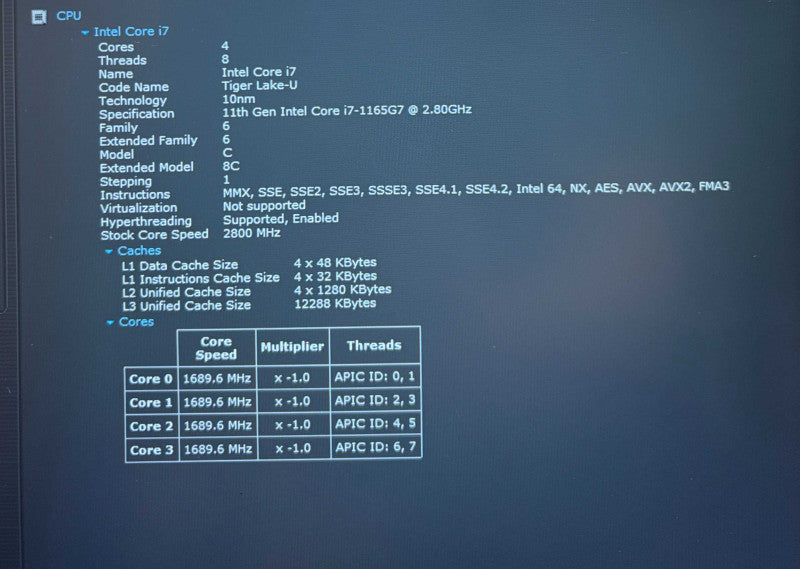 Dell Latitude 5420 Intel Core i7-1165G7@2.8GHz 16GB RAM 512GB SSD READ!  Lap200