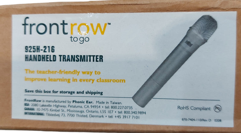 Frontrow Handheld Transmitter Wireless Microphone 16 Channel 925H-216
