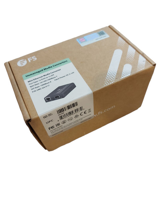 Sealed FS UMC-GA1F1T Unmanaged Media Converter RJ45 to SFP
