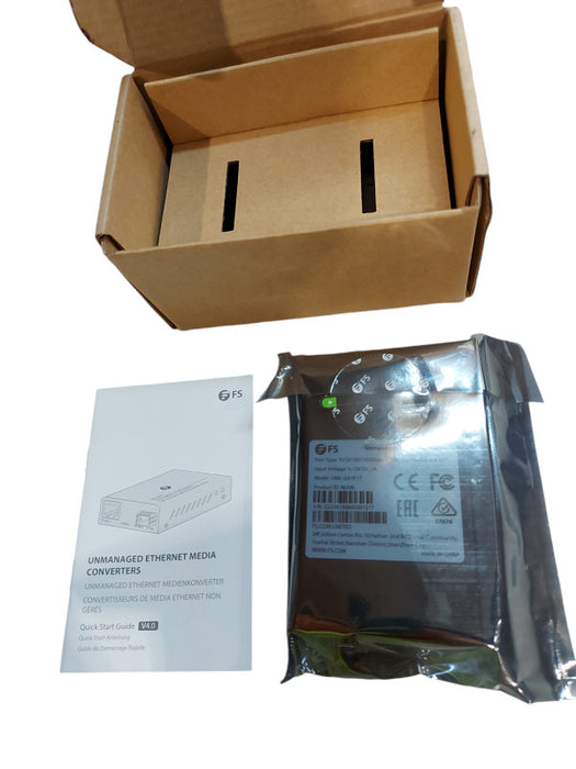 Sealed FS UMC-GA1F1T Unmanaged Media Converter RJ45 to SFP