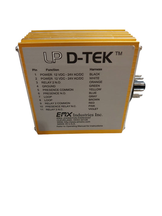 EMX LP D-TEK LOW-POWER VEHICLE LOOP DETECTOR 12 – 24 VOLTS AC/DC FAIL SAFE