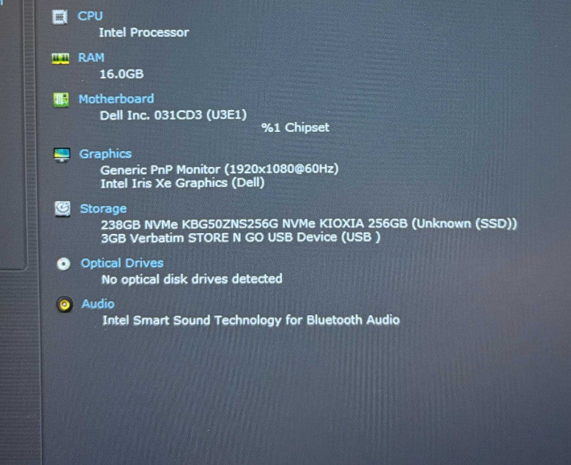 Dell Latitude 5540 Intel Core i5-1345U@1.6GHz 16GB RAM 256GB SSD  Lap200