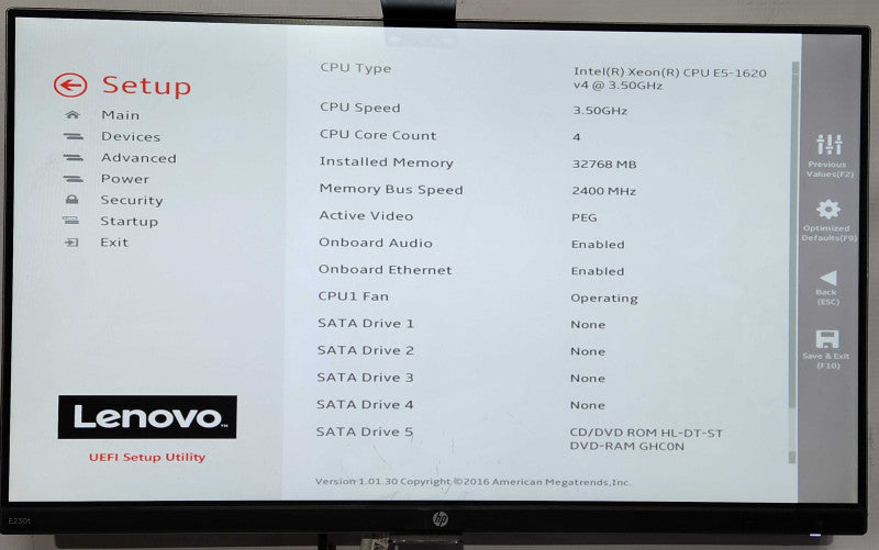 Lenovo ThinkStation P510, Xeon E5-1620 v4 3.50GHz, 32GB DDR4, 2x NVIDIA K620