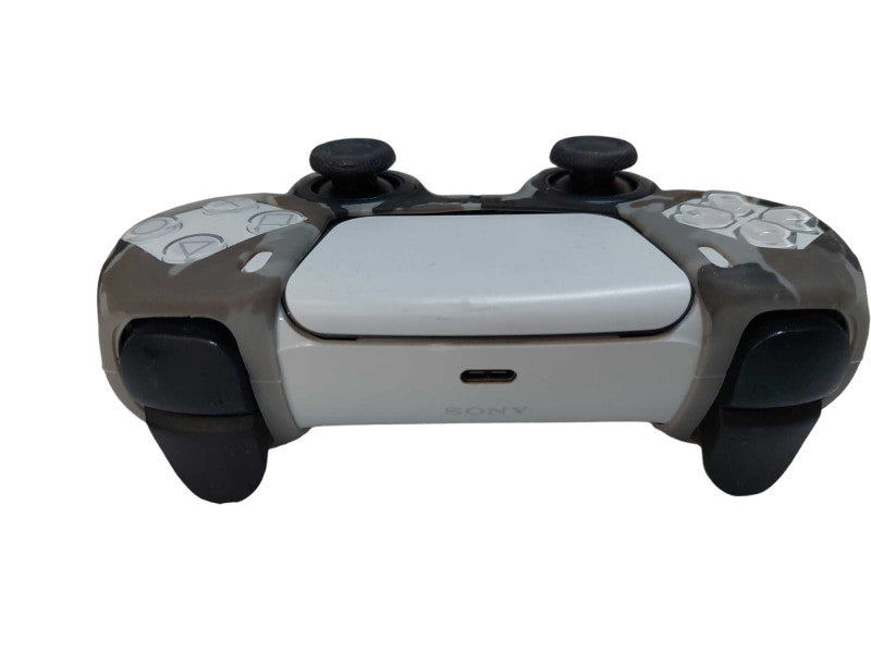 PS5 Wireless Controller White Model: CFI-ZCT1W with silicon camo cover  =