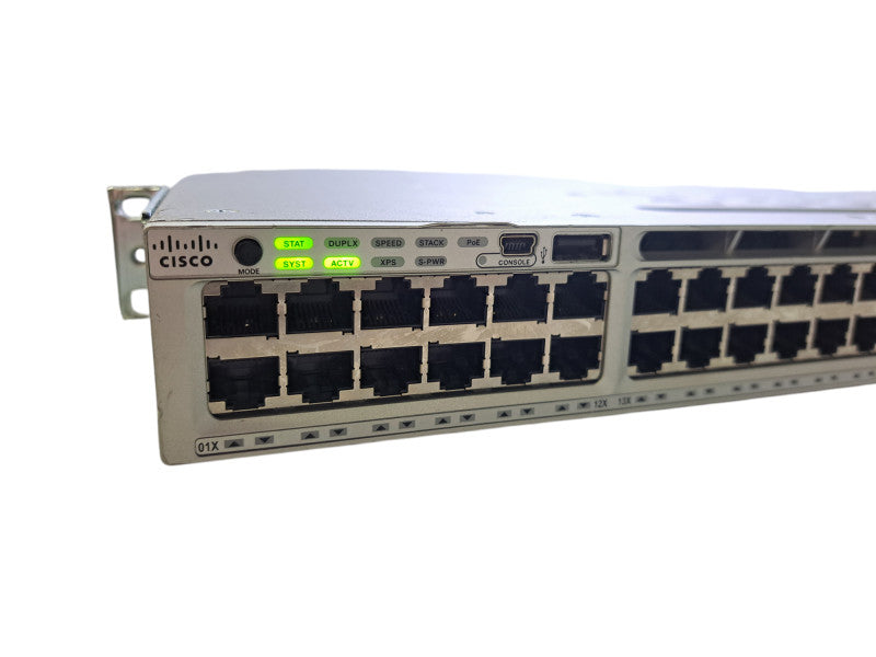 Cisco WS-C3850-48F-S | 48-Port Gigabit PoE+ Switch | 715W & 1100W PSU
