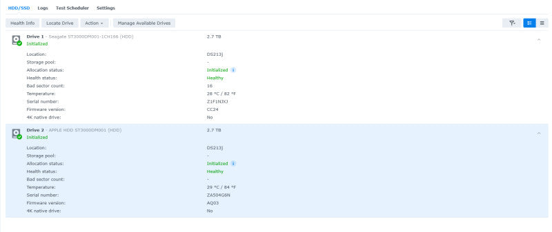 Synology DiskStation DS213j 2-Bay NAS, w/ 2x 3TB HDDs