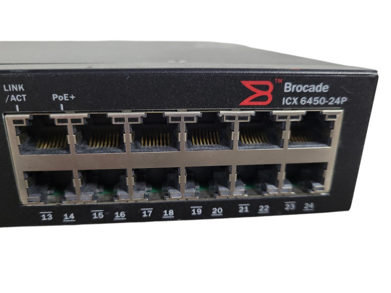Brocade ICX 6450-24P PoE+ Gigabit Ethernet 4x1/10GbE SFP !