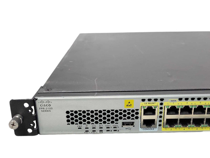 Cisco FPR-2130 Security Appliance Firewall w/ FPR2K-SSD200 SSD 2x PSU _