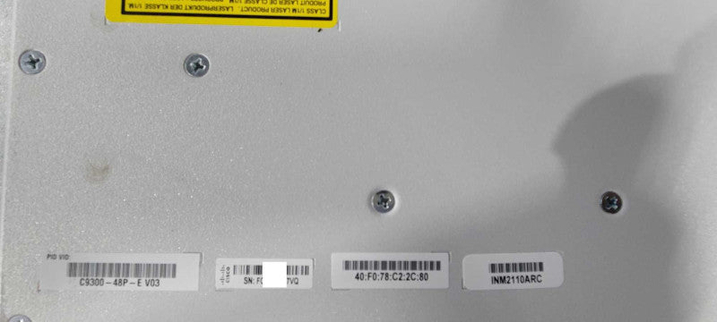 Cisco C9300-48P-E V03 Catalyst 9300 48-port PoE+ Managed Switch 1x PSU, READ _