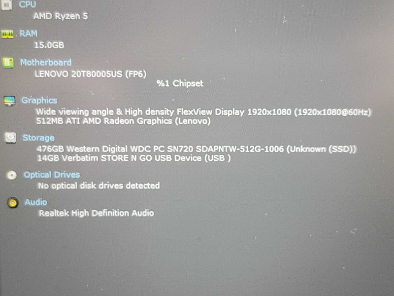 Lenovo ThinkPad E15 Gen 2 | Ryzen 5 4500U| 16GB DDR4| 512GB SSD READ β Lap200