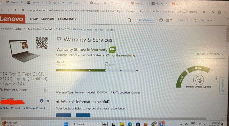 Lenovo ThinkPad T14 Gen 3 AMD Ryzen 7 PRO 6850U 32GB DDR5 RAM 512GB SSD READ Q Lap200