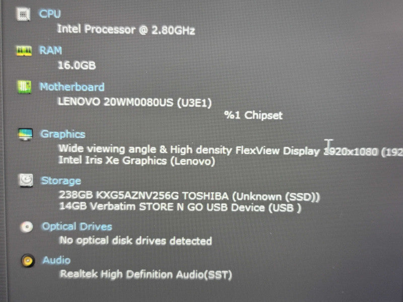 Lenovo ThinkPad T14s Gen 2| i7-1165G7| 16GB DDR4| 256GB SSD READ β Lap200