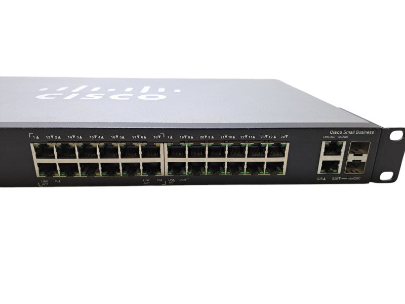 Cisco SG200-26P | 26-Port Gigabit PoE Smart Switch | 2x SFP