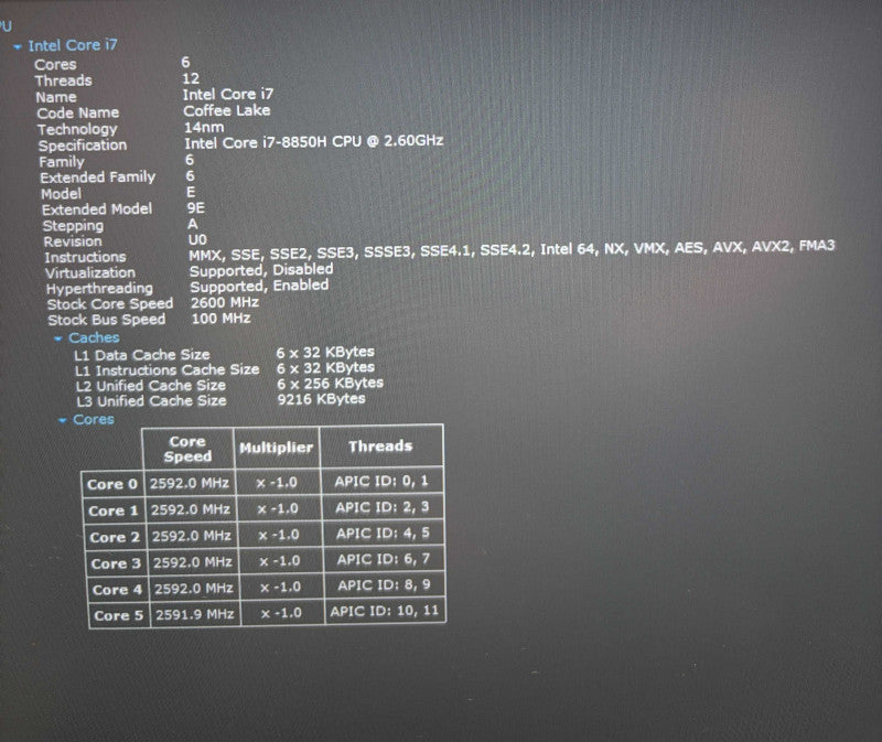 Dell Precision 5530 i7-8850H QUADRO P1000 4GB GPU 32GB RAM 512GB SSD READ! Q Lap200