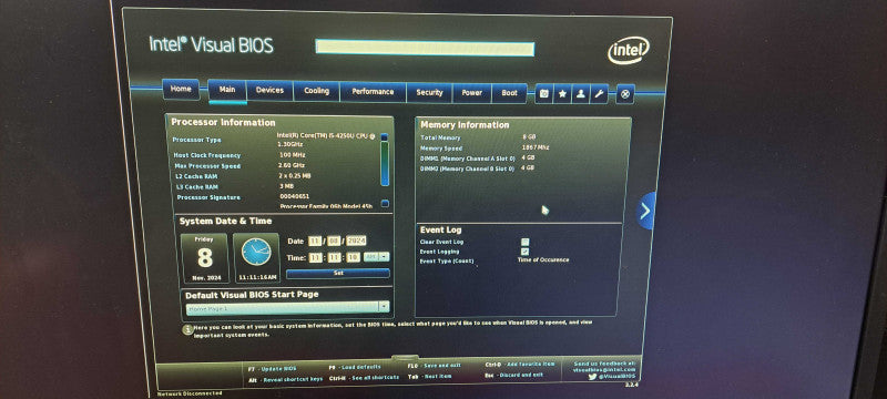 Intel NUC D54250WYK Micro I5-4250u 1.3Ghz 8GB RAM| 120GB SSD