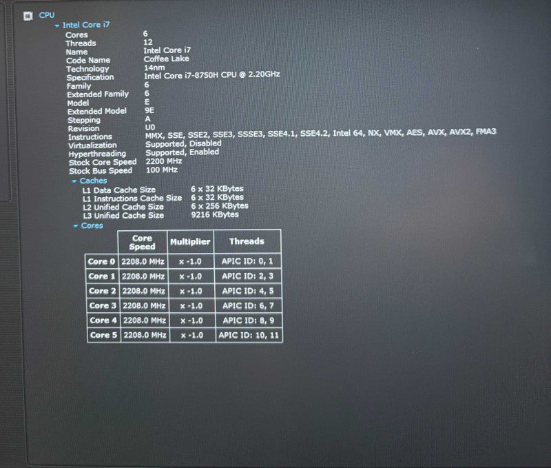 Dell XPS 15 9570 i7-8750H GTX 1050 4GB GPU 32GB RAM 512GB SSD  Lap200