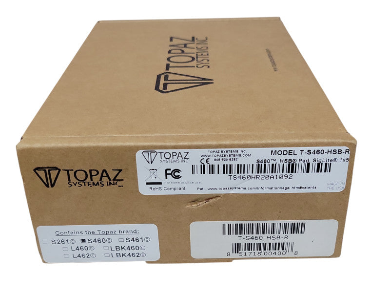 New Topaz T-S460-HSB-R USB Electronic Signature Capture Pad Q_