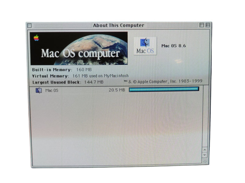 Vintage Apple iMac M4984 1998 PowerPC with Keyboard & Mouse _
