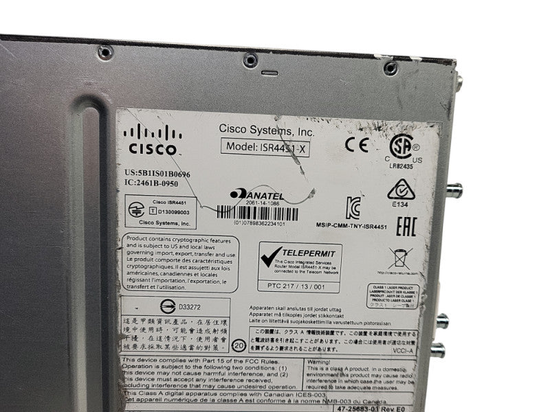 Cisco ISR 4451-X/K9 Integrated Services Router w/ Dual PSU ISR4451-X Q$