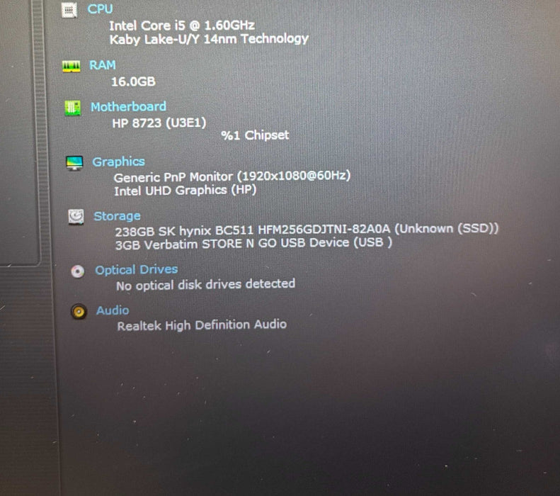 HP EliteBook 840 G7 Intel Core i5-10210U@1.6GHz 16GB RAM 256GB SSD  Lap200