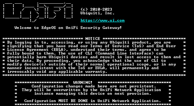 Ubiquiti Networks UniFi USG Security Gateway. Factory Reset !