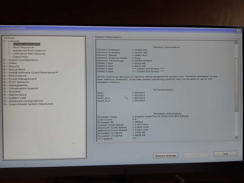 Dell OptiPlex 5070, i5-9500, 16GB RAM , SFF Desktop Q
