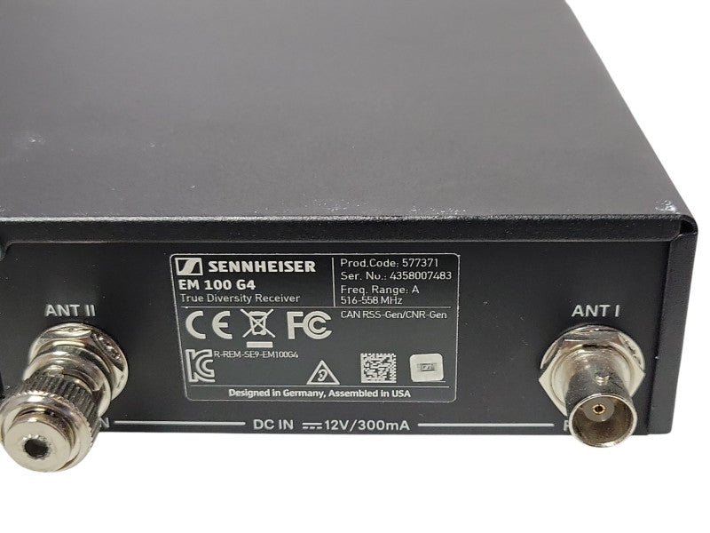 Sennheiser EM100 G4 True Diversity Receiver (516-558 MHz) _