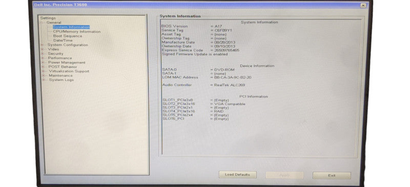 Dell Precision T3600 | Xeon E5-1607 0 | 16GB DDR3 | No HDD | FirePro V4900